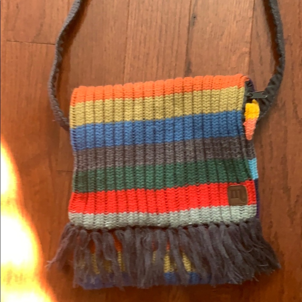 Multicolor Sweater Crossbody Bag